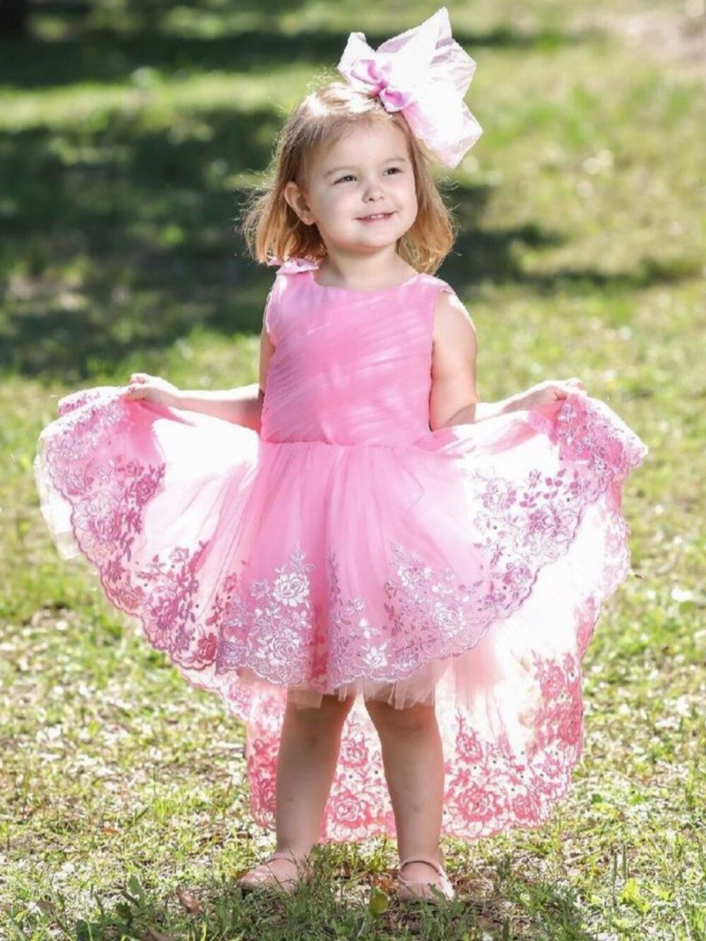 Pink lace‎ party wear